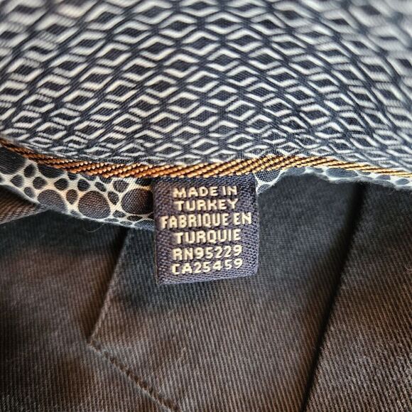 Ted Baker London Mens Dress Shirt S 2/32.5 Solid Blue Dotted Flip Cuff Pattern - Picture 10 of 14